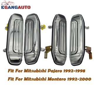 มือจับประตูด้านนอก สีเงิน สําหรับ Mitsubishi Montero 1992-2000 Pajero 1992-1998 MR313581Mr313582Mr156877Mr156878