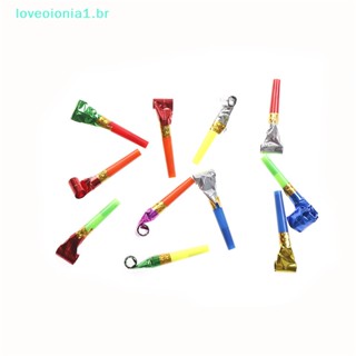 Loveoionia1 นกหวีดพลาสติก ทําเสียงรบกวน สําหรับเด็ก 10 ชิ้น ต่อล็อต