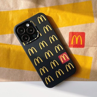 เคสโทรศัพท์มือถือ ซิลิโคนนิ่ม กันกระแทก ลาย McDonalds QYJS 14promax 13 12 11 12promax 14plus xsmax 7 8 11 12