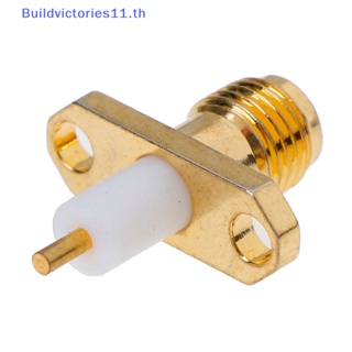 Buildvictories11 ซ็อกเก็ตแจ็คตัวเมีย SMA PTFE พร้อมแผงหน้าแปลน 2 รู TH