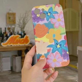 เคสซิลิโคนนิ่ม ลายดอกไม้ กันตก สําหรับ iPhone14 14 Pro Max 14 Pro iPhone 13 13 Pro Max 13 Pro iPhone 12 12 Pro Max 12 Pro