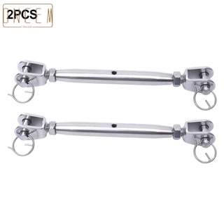 【ONCEMOREAGAIN】2PCS Stainless Steel Turnbuckle M6 Medifier Turnbuckle for Sailing Boat Awnings