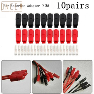 【ONCEMOREAGAIN】Terminals 10 Pair For Anderson Plug High Frequency Marine Red And Black