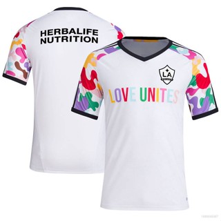 เสื้อยืดแขนสั้น ลายทีมชาติฟุตบอล LA Galaxy Jersey Pride HQ1 2023-2024 พลัสไซซ์ QH1