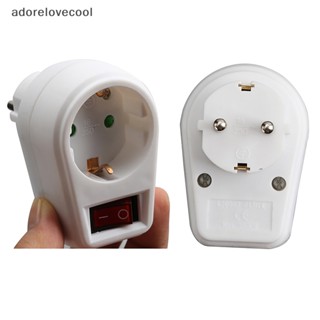 Adth ซ็อกเก็ตขยาย EU พร้อมสวิตช์ 16A 250V 3500W สีขาว คุณภาพสูง