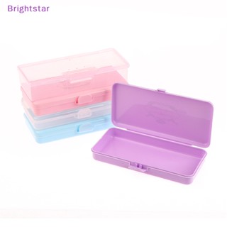 Brightstar กล่องพลาสติกเปล่า ทรงสี่เหลี่ยมผืนผ้า สําหรับใส่อุปกรณ์ตกแต่งเล็บ