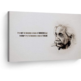 ผ้าใบ พิมพ์ลายคําคม Try Not to Become A Man of Success Try to Become A Man of Value สําหรับตกแต่งผนังห้องนอน ห้องนั่งเล่น