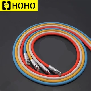 HOHO ชุดสายชาร์จเร็ว USB สายชาร์จซิลิโคนโลหะ 120W data PD USB charging cable สายชาร์จ ipad ใช้ได้นานทนทาน