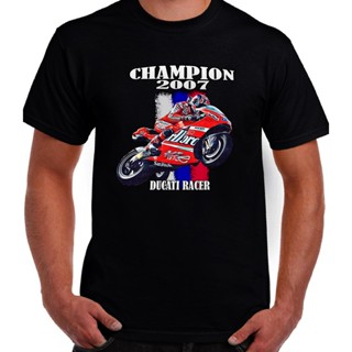 เสื้อยืด ลายกราฟิก DUCATI คุณภาพสูง สําหรับแข่งรถจักรยานยนต์ [S-5XL]