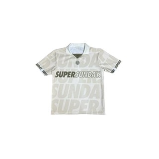 Super SUNDAY SCALE เสื้อเจอร์ซีย์ สีเบจ สีขาว