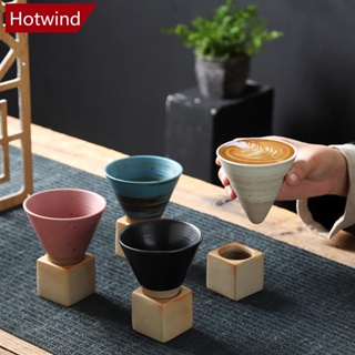 Hotwind แก้วกาแฟเซรามิค พอร์ซเลน ลาเต้ ชา ขรุขระ สไตล์เรโทร 1 ชิ้น N6O2