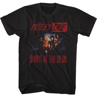 เสื้อยืด พิมพ์ลาย Shout At The Devil Photo Motley Crue สําหรับผู้ชาย