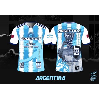 เสื้อพิมพ์ลาย A T SPORT เสื้อฟุตบอลโลกฉลองแชมป์ธีมชาติอาเจนติน่า Argentine