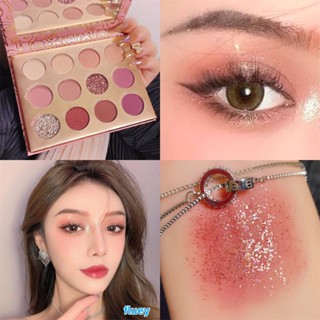 Sunset BEAUTY พาเลตต์อายแชโดว์ ไฮไลท์ โทนสีส้ม ชมพูกุหลาบ 12 สี ไม่จางหาย สําหรับแต่งหน้า