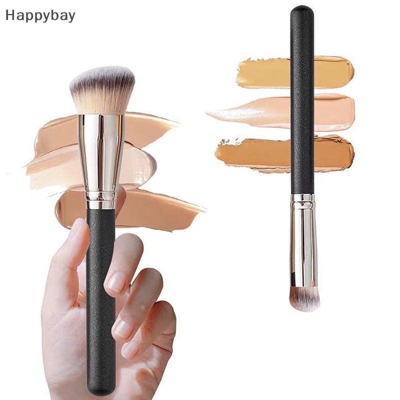 <Happybay> แปรงแต่งหน้า คอนซีลเลอร์ แป้ง บลัชออน รองพื้น เนื้อลิขวิด สีดํา แบบมืออาชีพ ลดราคา 1 ชิ้น