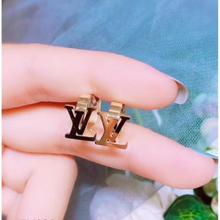 เครื่องประดับ ต่างหู สีทอง แฟชั่นเกาหลี สําหรับผู้หญิง