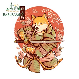 Earlfamily สติกเกอร์ไวนิล ลายการ์ตูนซามูไร สําหรับติดตกแต่งรถยนต์ รถจักรยานยนต์ 13 ซม. x 9.9 ซม.