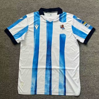 เสื้อกีฬาแขนสั้น ลายทีมฟุตบอล Real Sociedad 23-24 ไซซ์ S - XXL แบบแห้งเร็ว สําหรับผู้ชาย