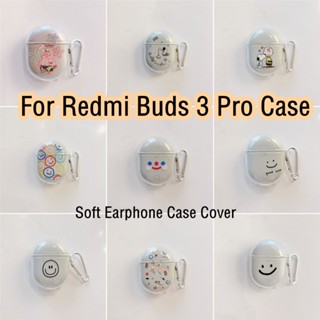 พร้อมส่ง!  เคสหูฟัง แบบนิ่ม ลายการ์ตูนหน้ายิ้ม สําหรับ Redmi Buds 3 Pro 3 Pro