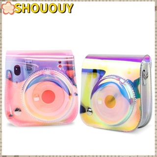 SHOUOUY กระเป๋าเก็บกล้อง สีสดใส สําหรับ Fujifilm Instax Mini 12 11 9 8