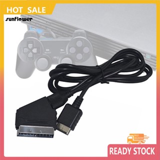 Sf_ สายเคเบิลเชื่อมต่อ AV RGB Scart TV แบบเปลี่ยน สําหรับ Sony Playstation PS2 3 1.8 เมตร