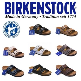 Birkenstock รองเท้าแตะ หนังวัวแท้ พื้นหนา เหมาะกับเดินชายหาด สําหรับผู้หญิง และผู้ชาย ZG7F