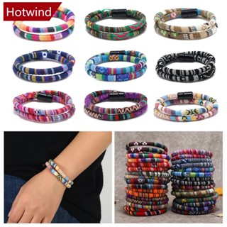 Hotwind สร้อยข้อมือเชือกแม่เหล็ก สไตล์โบฮีเมียน สําหรับผู้หญิง และผู้ชาย L1N7