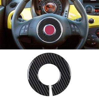 ⚡SUPERSL-TH⚡Sign Cover Trim For Fiat 500 2012-2015 Steering Wheel Sign Cover Trim Brand New⚡NEW 7