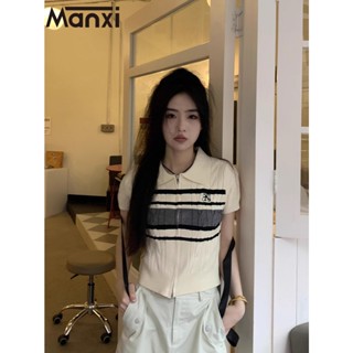 Manxi เสื้อเชิ้ตผู้หญิง เสื้อแฟชั่นผู้หญิง สะดวกสบาย  มีความรู้สึกของการออกแบบ  A99J00Z