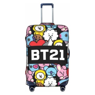 ผ้าคลุมกระเป๋าเดินทาง BT21 BTS 18-32 นิ้ว ยืดหยุ่นสูง หนา ป้องกันฝุ่น และรอยขีดข่วน