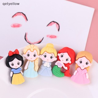 Qetyellow จี้เรซิ่น รูปนางเงือก เจ้าหญิงน่ารัก DIY อุปกรณ์เสริม 10 ชิ้น