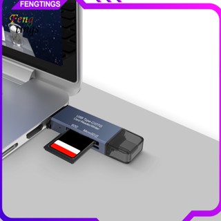 [Ft] อะแดปเตอร์การ์ดรีดเดอร์ USB 3.0 Type-C OTG แบบพกพา สําหรับแท็บเล็ต TF SD-Card