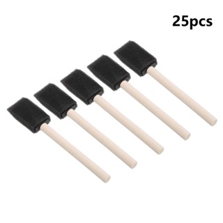 25pcs Reusable Lightweight Smooth DIY Easy To Use High Density Art Supplies Comfortable Grip Foam Paint Brushes