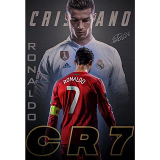 Cr7 โปสเตอร์ Cristiano Ronaldo สําหรับติดผนัง - 12 x16 นิ้ว (LAMINATED)