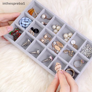 Inthespreba1^^ ถาดกํามะหยี่ สําหรับจัดเก็บเครื่องประดับ แหวน สร้อยคอ