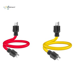 อะแดปเตอร์สายไฟ 5-15P สีแดง สําหรับสวิตช์ถ่ายโอน 12AWG 125V (2 ฟุต) 1 ชิ้น