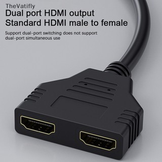 [TheVatifly] สายเคเบิลอะแดปเตอร์แยก HDMI 1.4 1-in 2-out เป็นตัวเมียคู่ HD 1/2 คุณภาพสูง [Preferred]