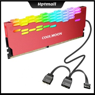 [NTO] Coolmoon Ra-2 Ram Cooler โมดูลหน่วยความจํา Argb 5v ประสิทธิภาพสูง สําหรับคอมพิวเตอร์ตั้งโต๊ะ