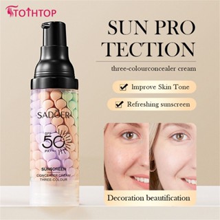 Sadoer Spf50+ Tri-colour Sunscreen Primer Brightens And Refreshes The Primer 40g [TOP]