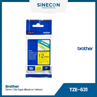 Brother บราเดอร์ TZE-631 เทปพิมพ์อักษร ดำ/เหลือง แบบเคลือบพลาสติก TZE ขนาด 12มม. สำหรับเครื่องพิมพ์ฉลาก