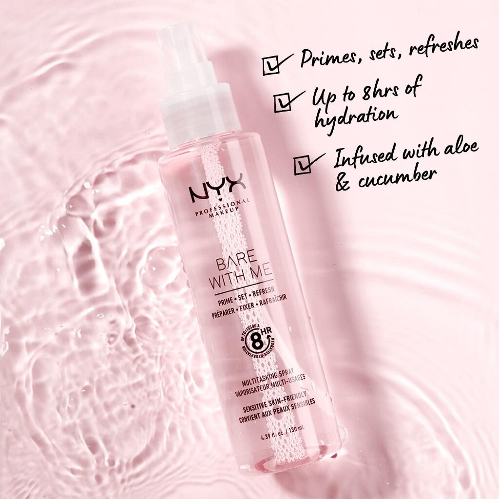 [ลด30% ใช้โค้ดไลฟ์/Shopee Video] พร้อมส่ง แท้ NYX Bare With Me Multitasking Primer & Setting Spray 130ml