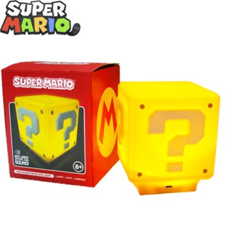 โคมไฟตั้งโต๊ะ LED รูป Super Mario Bros 64 Question Mark ชาร์จ USB สําหรับห้องนอนเด็ก