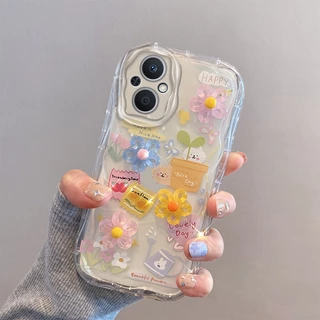 เคส OPPO RENO 8Z RENO 7Z RENO 7PRO 5G ตุ๊กตาสามมิติ สีใส การ์ตูน กรณีป้องกันโทรศัพท์มือถือ TY4