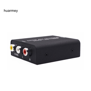 Huarmey อะแดปเตอร์แปลงสัญญาณเสียง วิดีโอ AV L/R เป็น HDMI สําหรับโปรเจคเตอร์