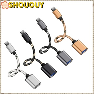 SHOUOUY อะแดปเตอร์แปลง Type C เป็น USB OTG 4 สี USB-C 3.1 ตัวผู้ เป็น USB 3.0 Type A ใช้งานง่าย อุปกรณ์เสริมโทรศัพท์มือถือ