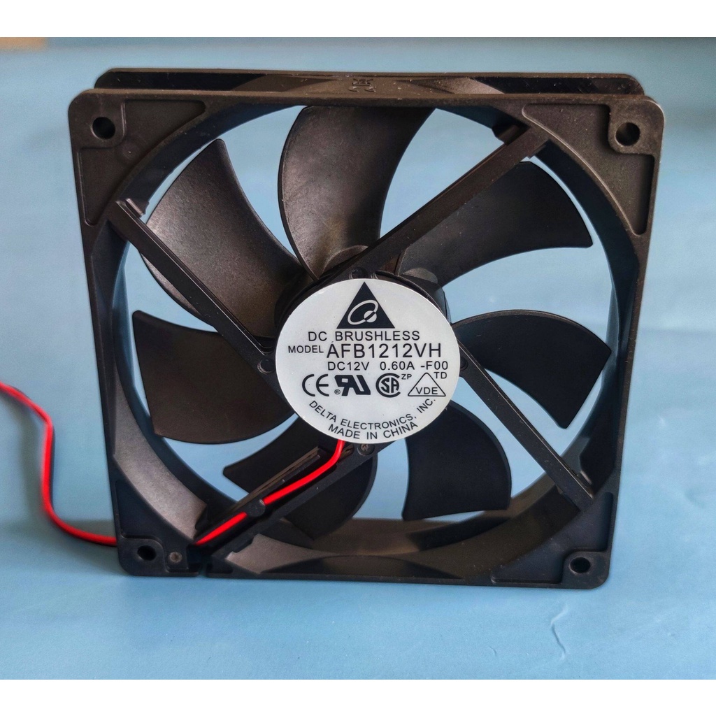 พัดลมระบายความร้อน Delta AFB1212VH 12ซม. 120*120*25มม. 12V 0.6A 2สาย 3สาย 4สาย