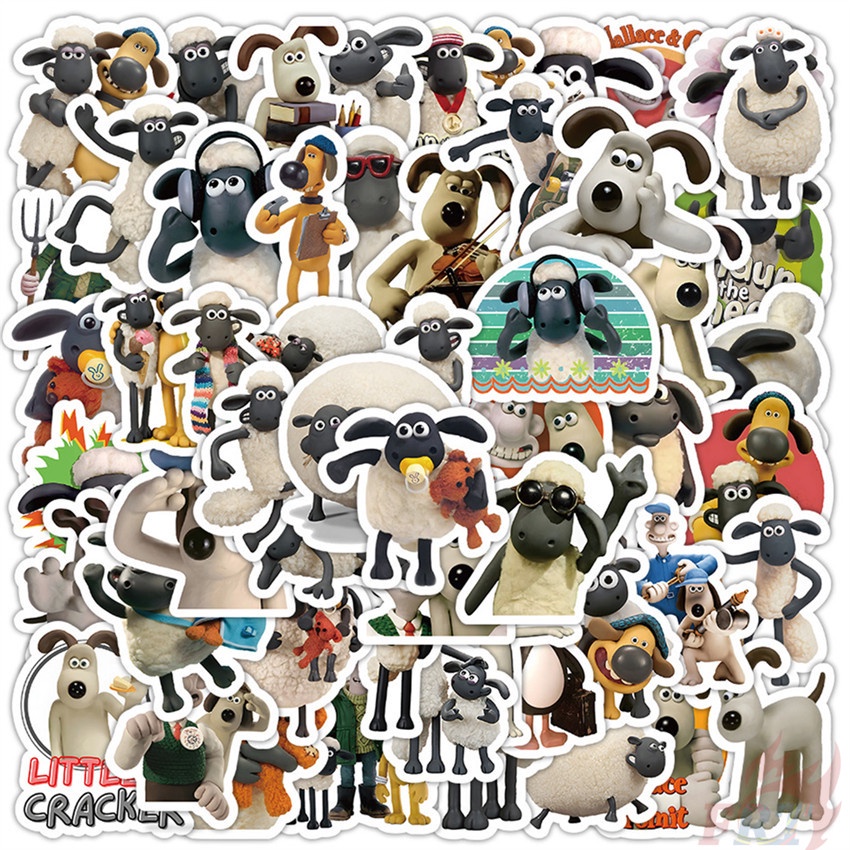 Shaun the Sheep Series 01 Stickers 60Pcs/Set DIY Fashion Waterproof Decals Doodle Stickers
