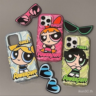 เคสโทรศัพท์มือถือ แบบนิ่ม ลายการ์ตูน Powerpuff Girls กันกระแทก สําหรับ Apple Iphone 14 14pro 13 12 11 XS XR