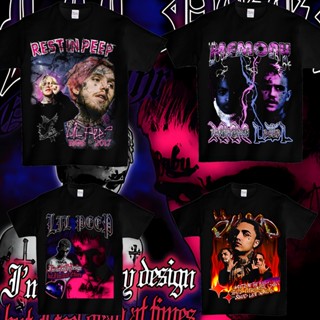 เสื้อยืด ลาย Lil Peep Hiphop Rap สไตล์วินเทจ