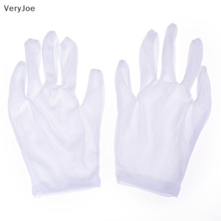 [VeryJoe] ถุงมือผ้าฝ้าย สีขาว สไตล์ฮิปฮอป สําหรับปาร์ตี้ฮาโลวีน 1 คู่